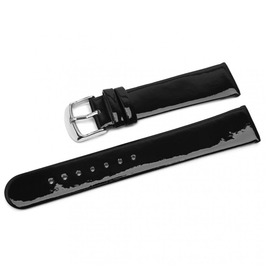 Ремешок для часов натуральная кожа черный C20-20black