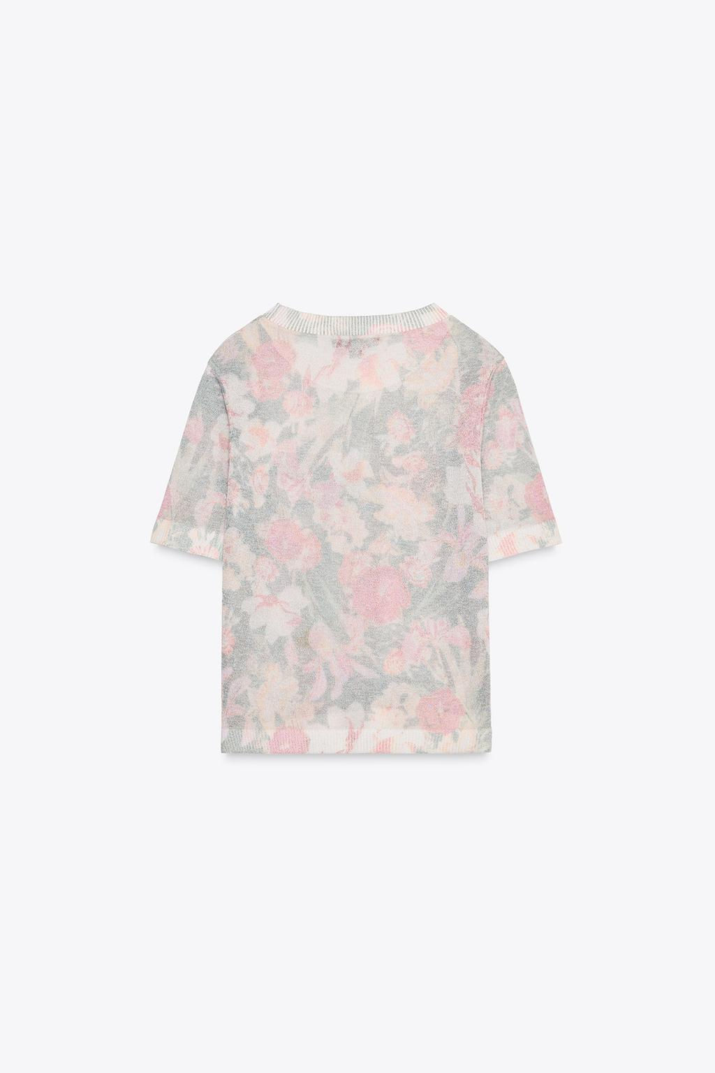 FLORAL PRINT KNIT TOP - Zara фото 4