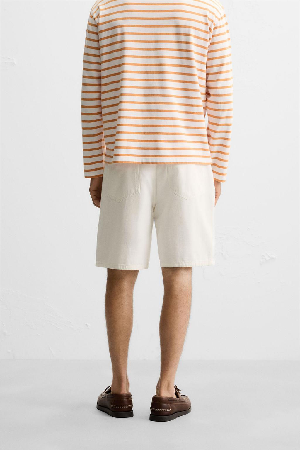 PLEATED RELAXED FIT BERMUDA SHORTS - Zara фото 3