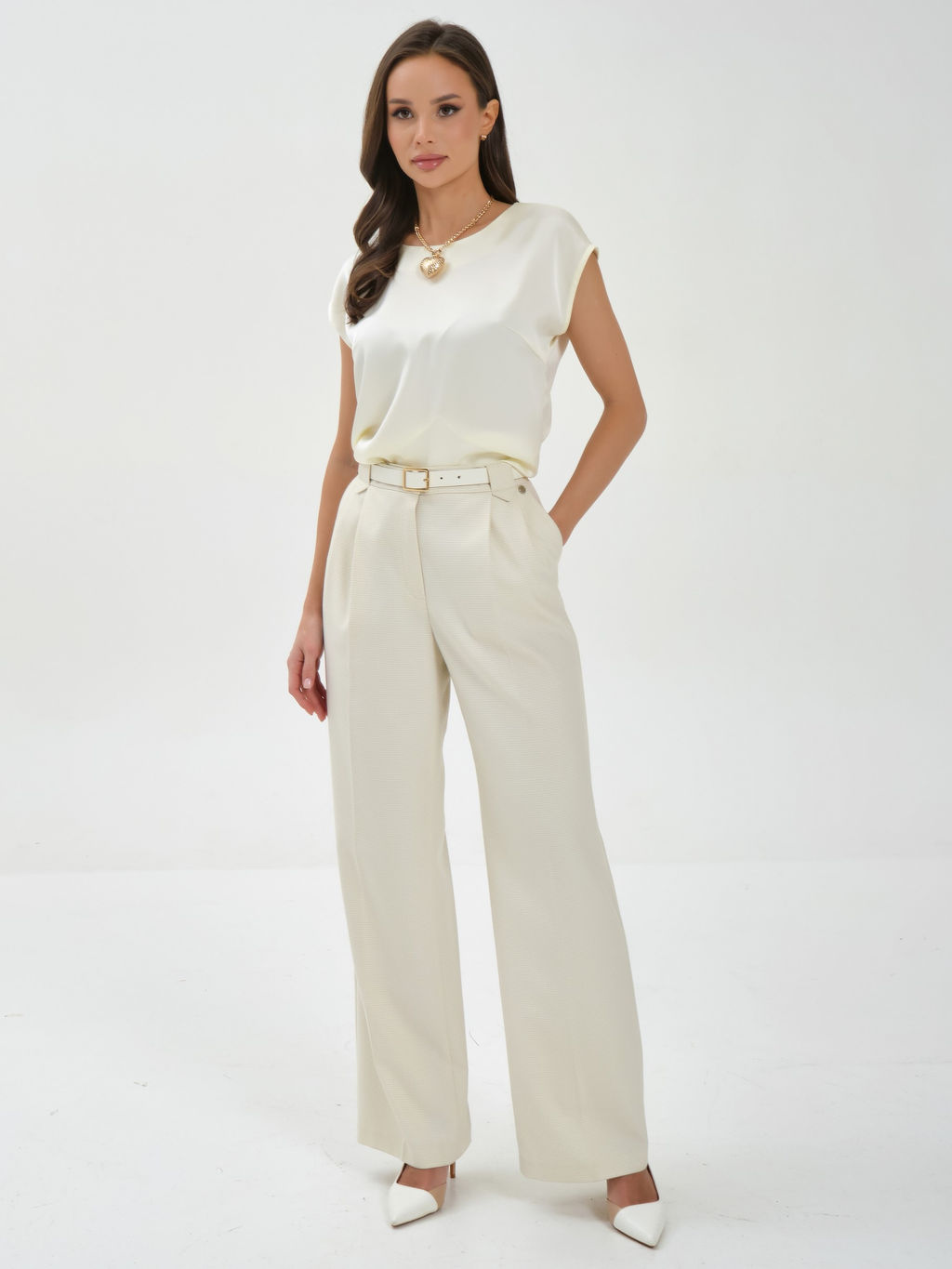 Блузка однотонная - Marchello marchellini фото 3