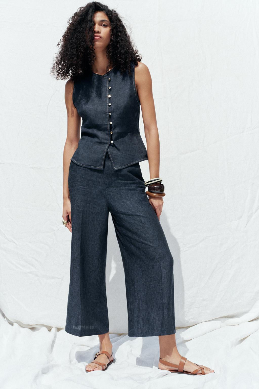 LINEN CULOTTES - Zara фото 8