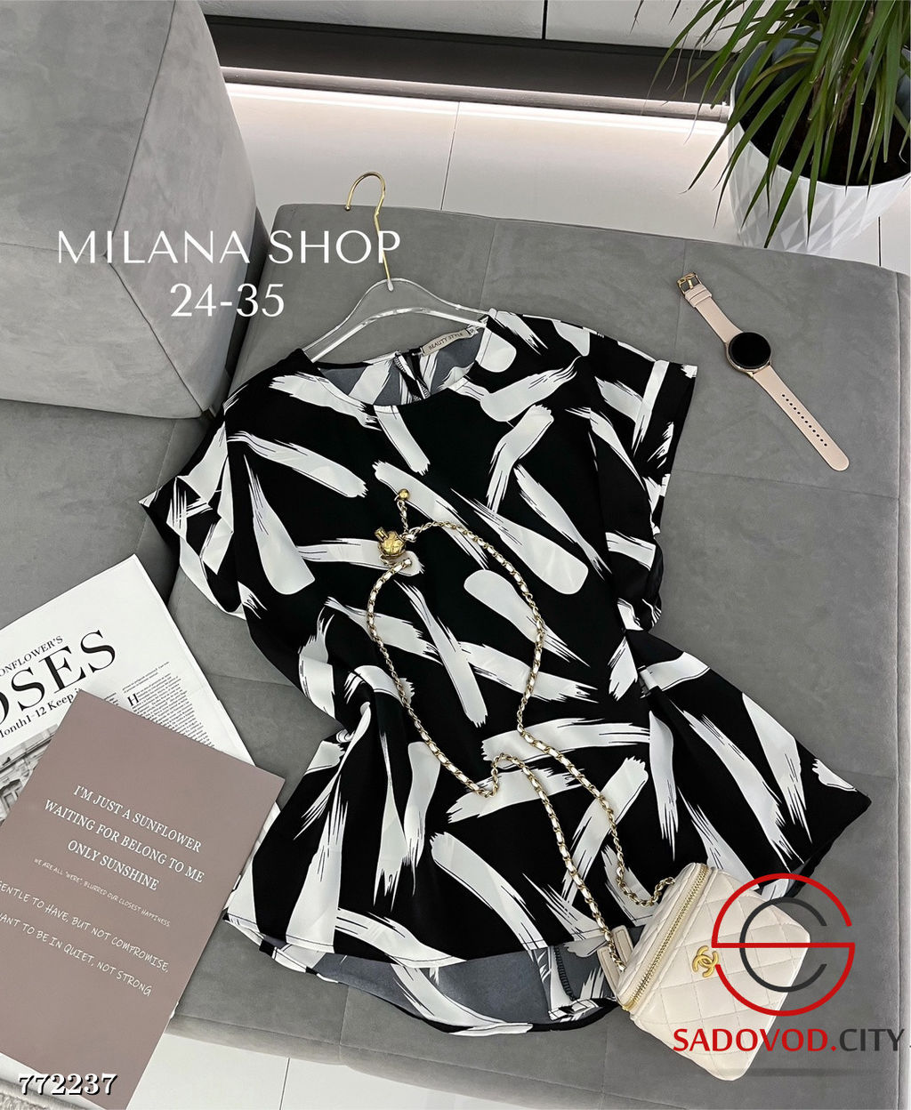 Жеснкая блузка с коротким рукавом - Zum ming фото 2