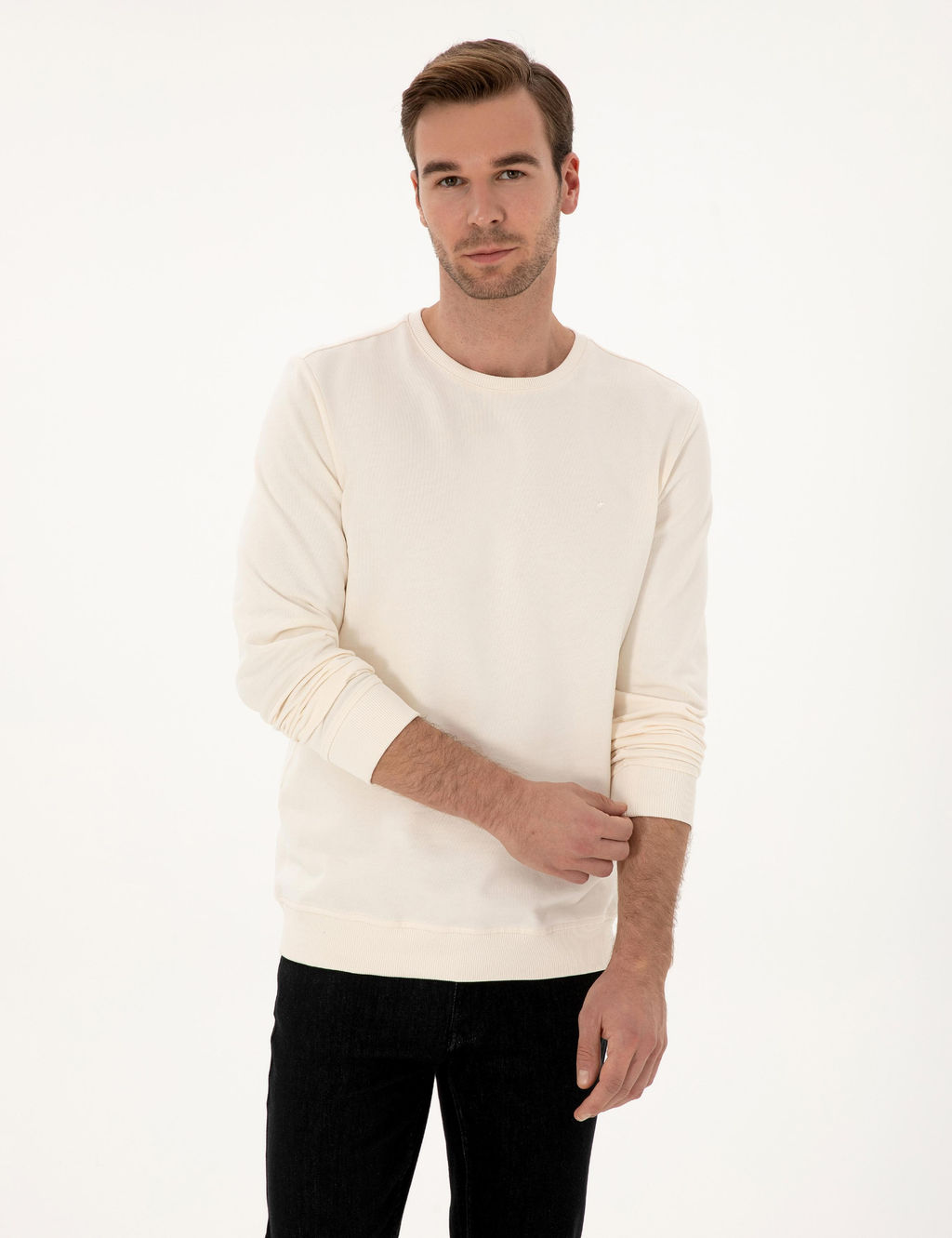 Ekru Regular Fit Sweatshirt