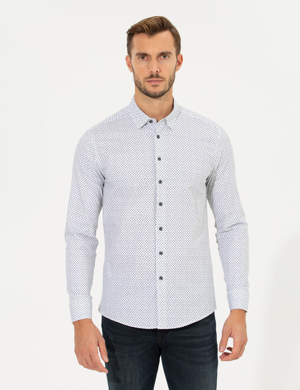 Ye_il Slim Fit Uzun Kollu G_mlek