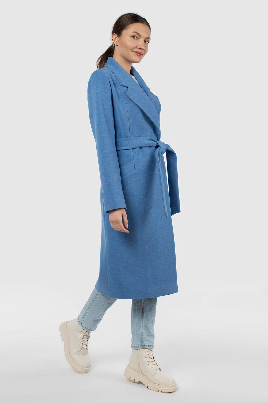 01-11153 Пальто женское демисезонное (пояс) - El podio фото 2