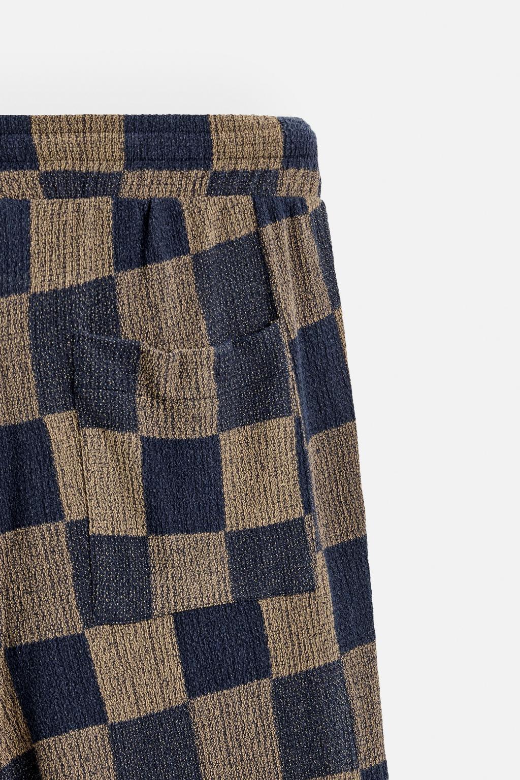 CHECK KNIT TROUSERS - Zara фото 9