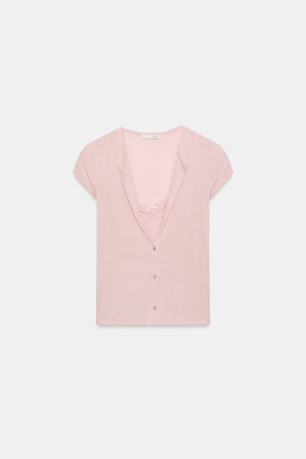 TOP CHAQUETA COMBINADO LAZO / Rosa vigor? - Zara фото 6