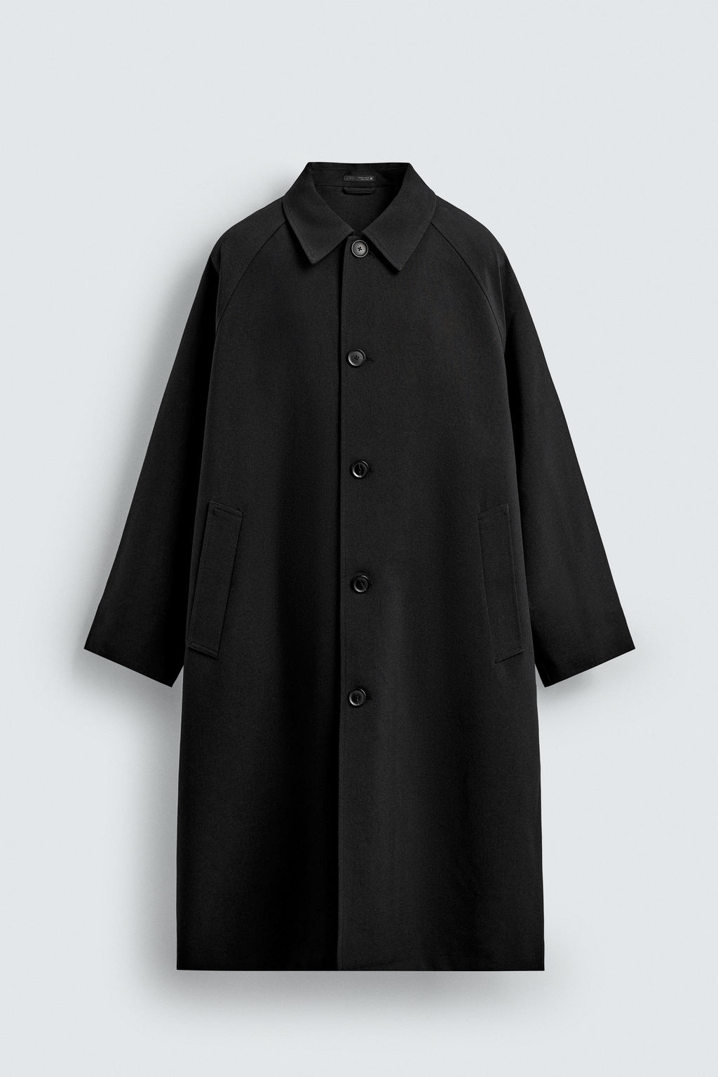 OVERSIZE WOOL BLEND TRENCH COAT - Zara фото 7