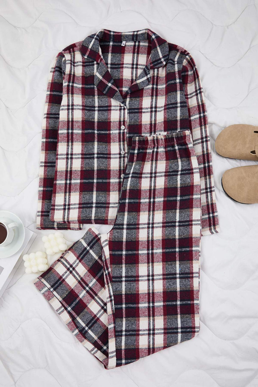 Cok Renkli Ekose / Kareli K?sl?k Kal?n Flanel Dokuma Pijama Tak?m? THMAW26PT00175 - Trendyolmilla фото 7