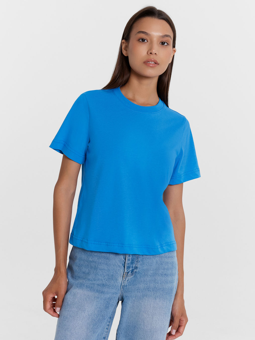 Футболка Mark Formelle из хлопка голубая  фото 2