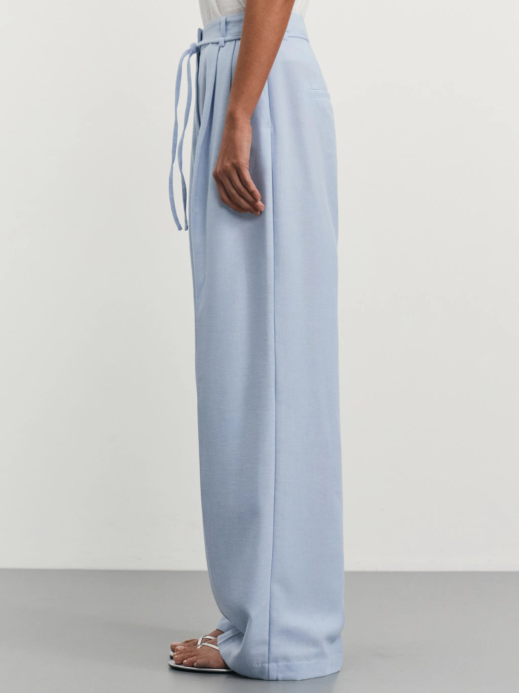 Прямые брюки со шнурком / Zarina  фото 3