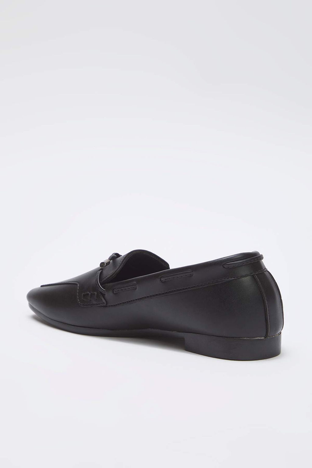 Siyah Suni Deri Bagc?k Detayl? Kad?n Loafer Ayakkab? 
TAKAW26LA00001 - Trendyolmilla фото 3