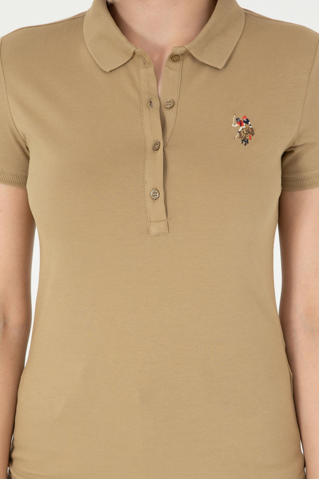 Женская футболка цвета хаки - U.s. polo assn фото 6