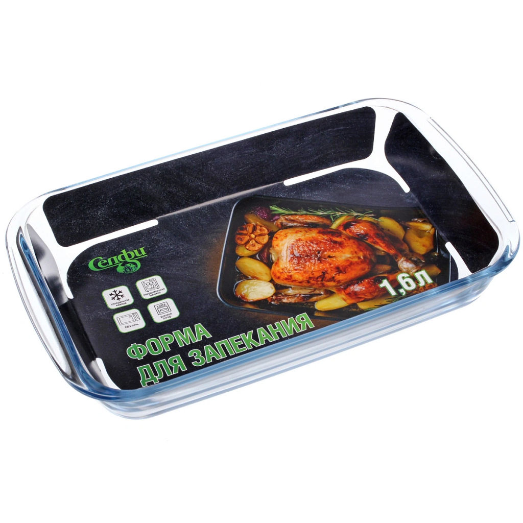 Форма для запекания "Селфи" 1,6л прямоугольная 29,5*17,6*5,1см