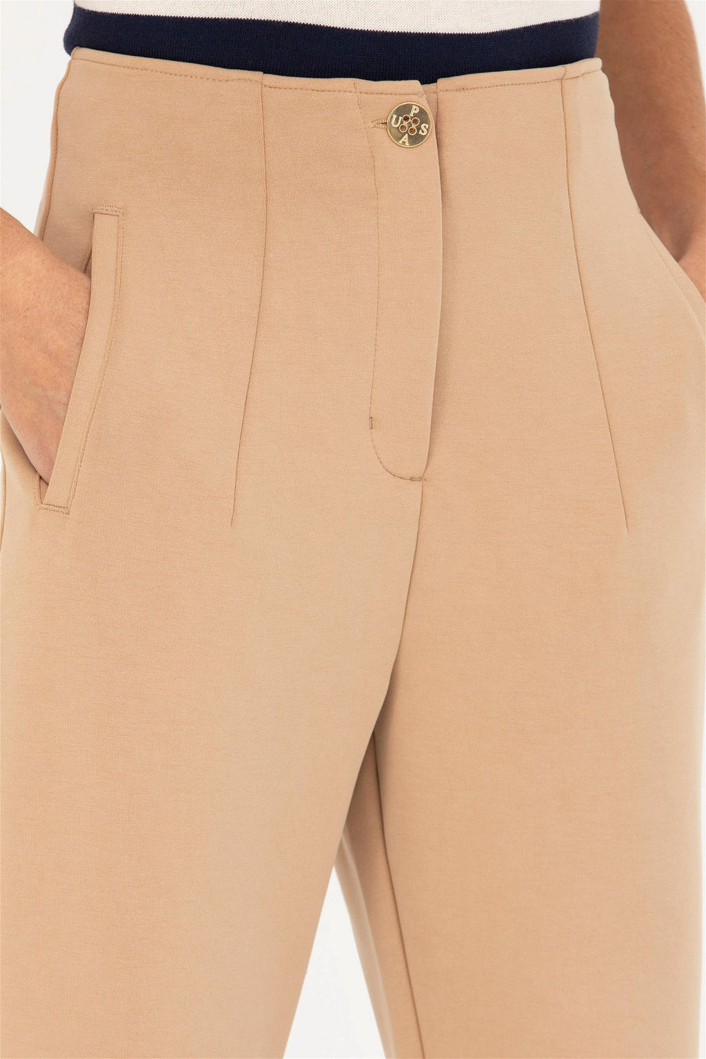 Женские спортивные штаны песочного цвета - U.s. polo assn фото 11