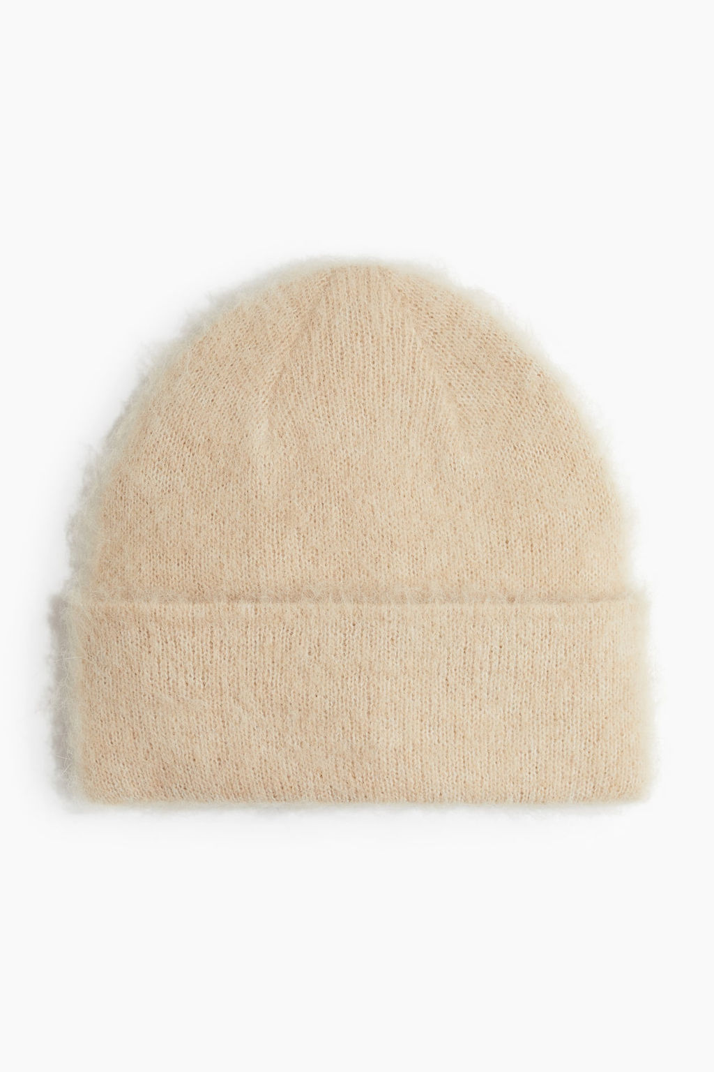 Gorro beanie en punto mullido de mezcla de lana