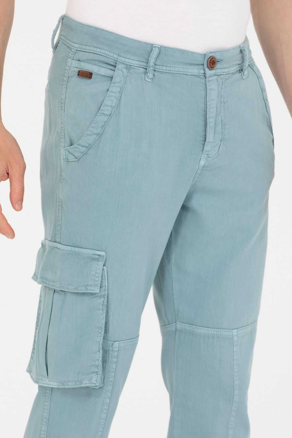 Мужские брюки из плотной ткани мятного цвета - U.s. polo assn фото 5