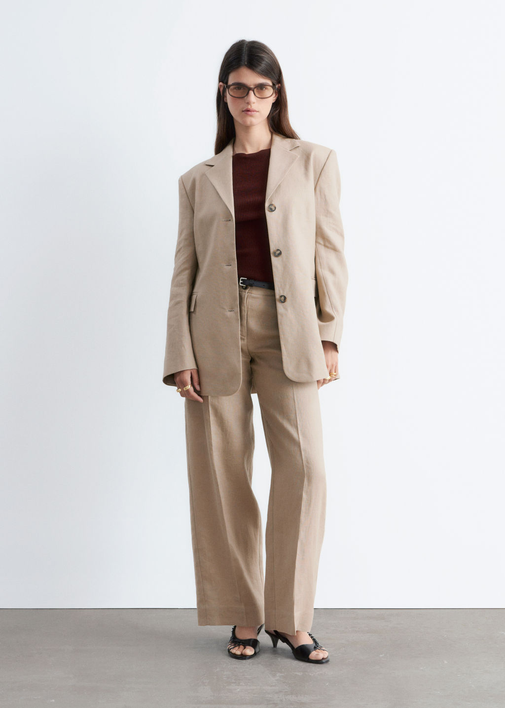 Pantalones sastre de lino - H&m фото 4