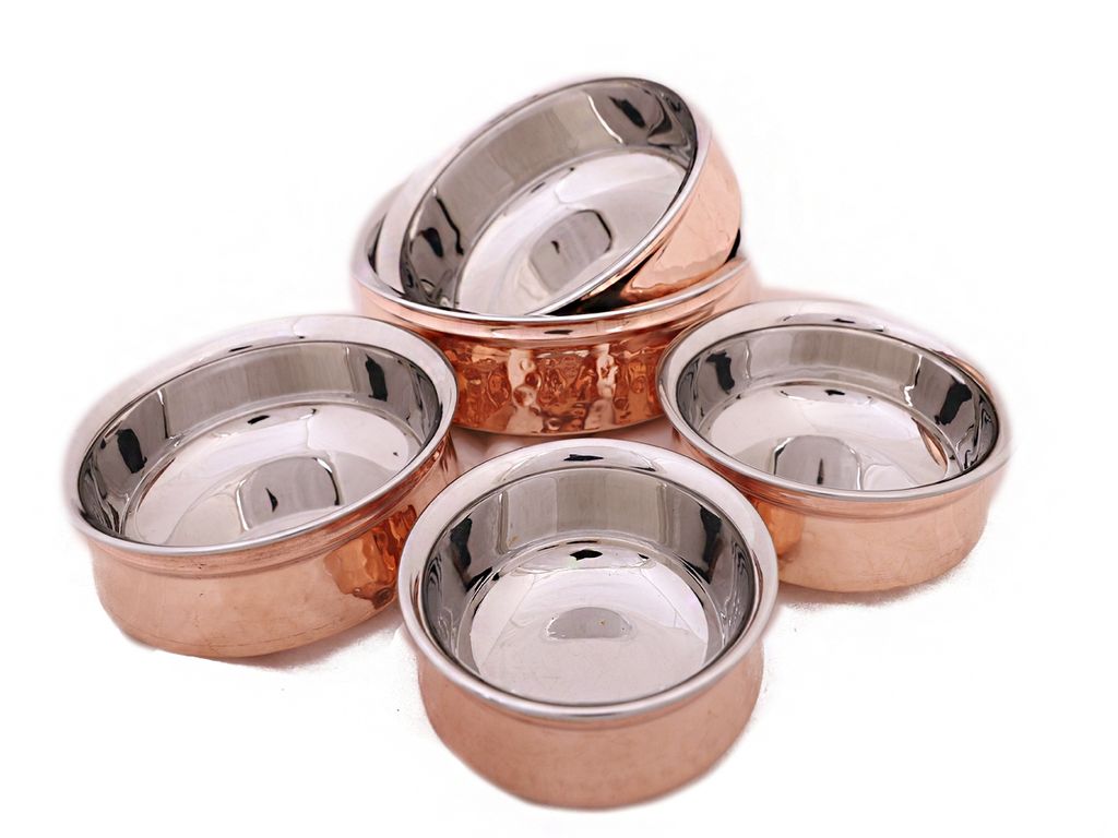 Набор посуды из 5 чаш (медь) №ПсСН/1 - Ганг фото 2
