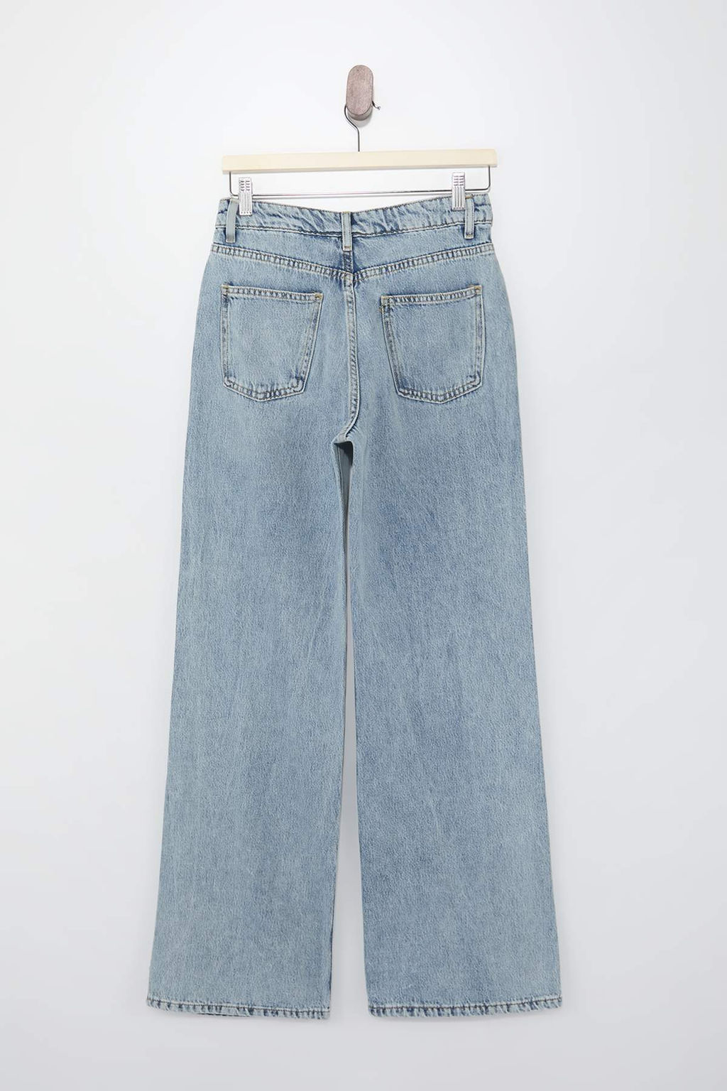 Koyu Mavi YUMUSACIK Tencel Kar?s?ml? Yuksek Bel Wide Leg Jeans TWOSS26JE00137 - Trendyolmilla фото 4