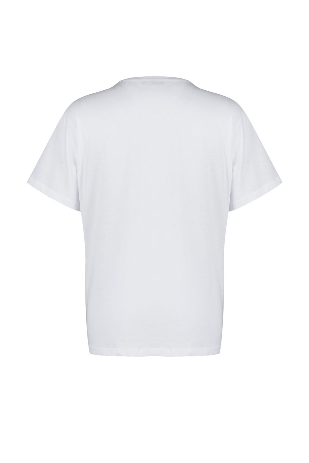 TRENDYOLMILLA Lacivert Bask?l? Oversize/Genis Kal?p Dik Yaka Orme T-Shirt TWOSS23TS00373  фото 14