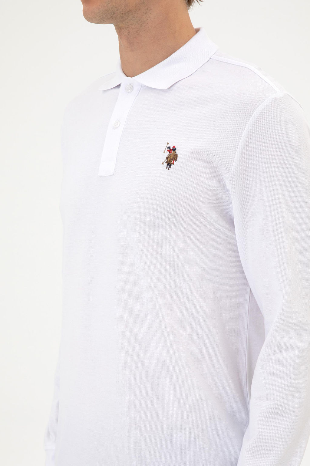 Erkek Regular Fit Polo Yaka Beyaz Basic Sweatshirt Sepette S_rpriz _ndirim - U.s. polo assn фото 7