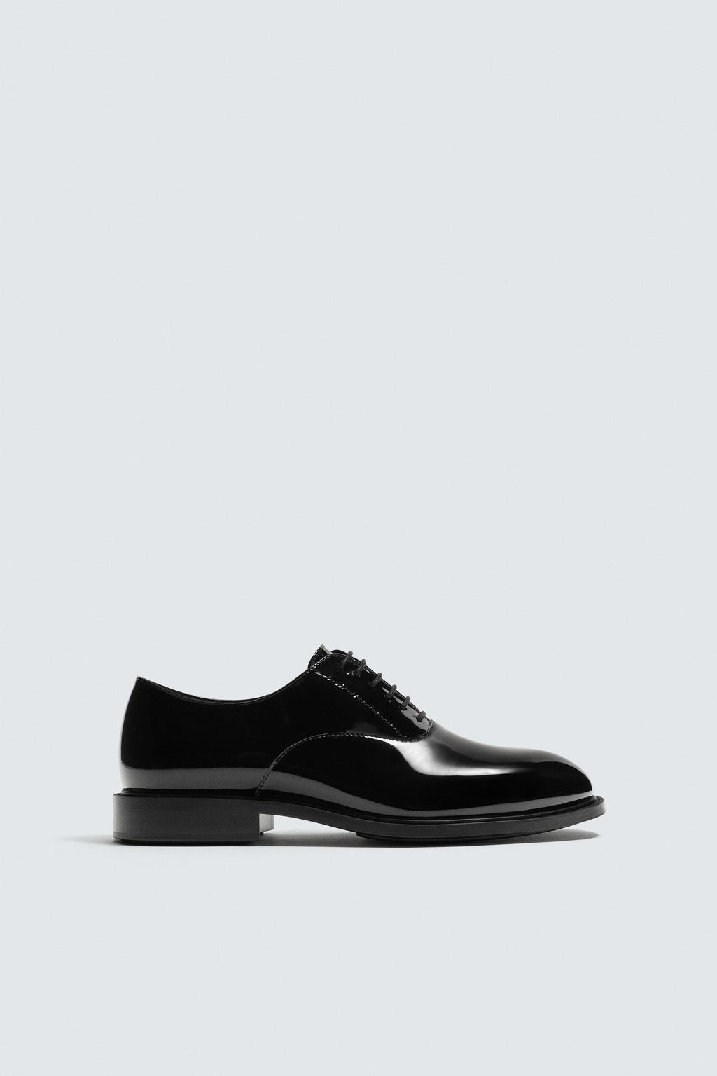 FAUX-PATENT DRESS SHOES