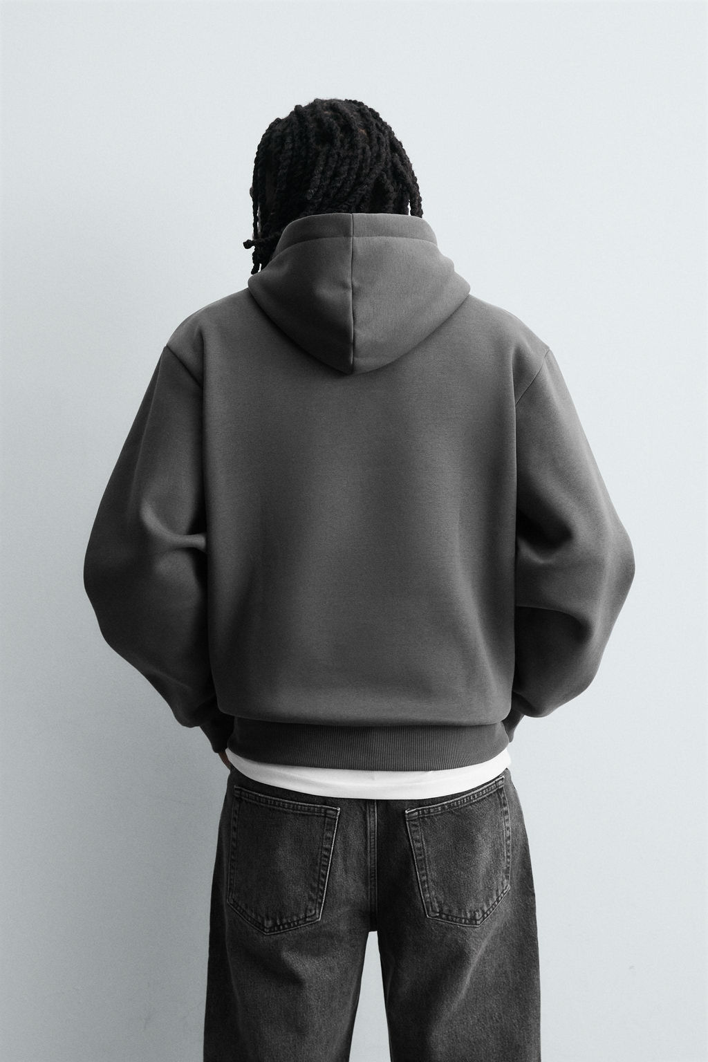 SUDADERA CAPUCHA HEAVYWEIGHT B?SICA / Antracita oscuro - Zara фото 3