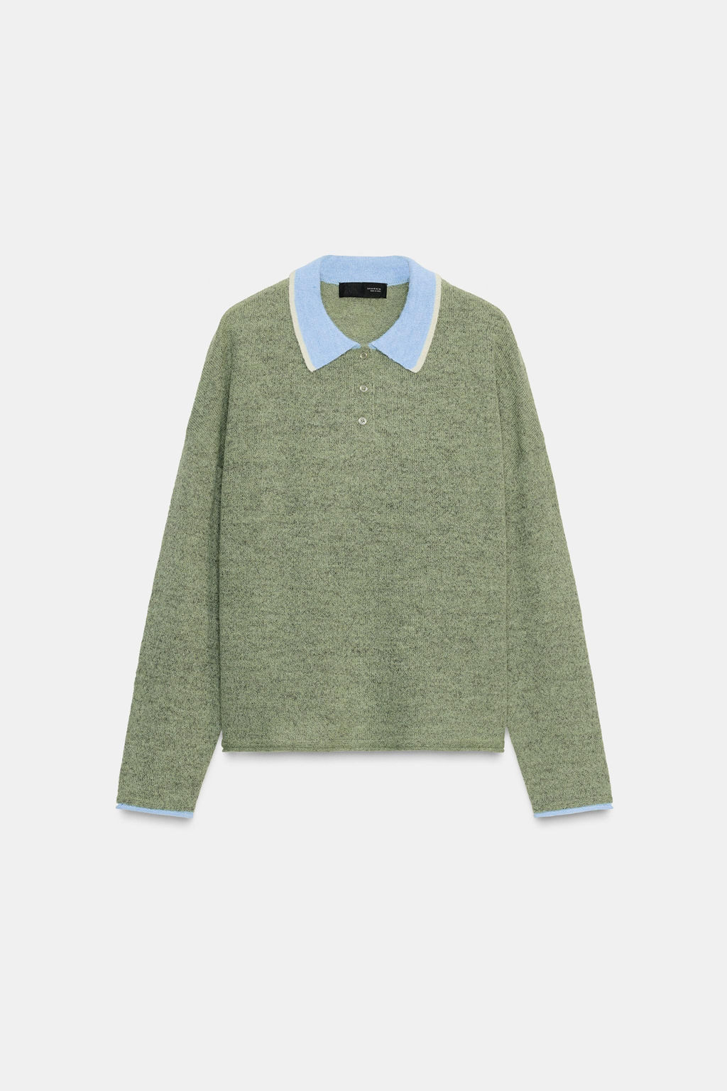 CONTRAST KNIT POLO SWEATER - Zara фото 8