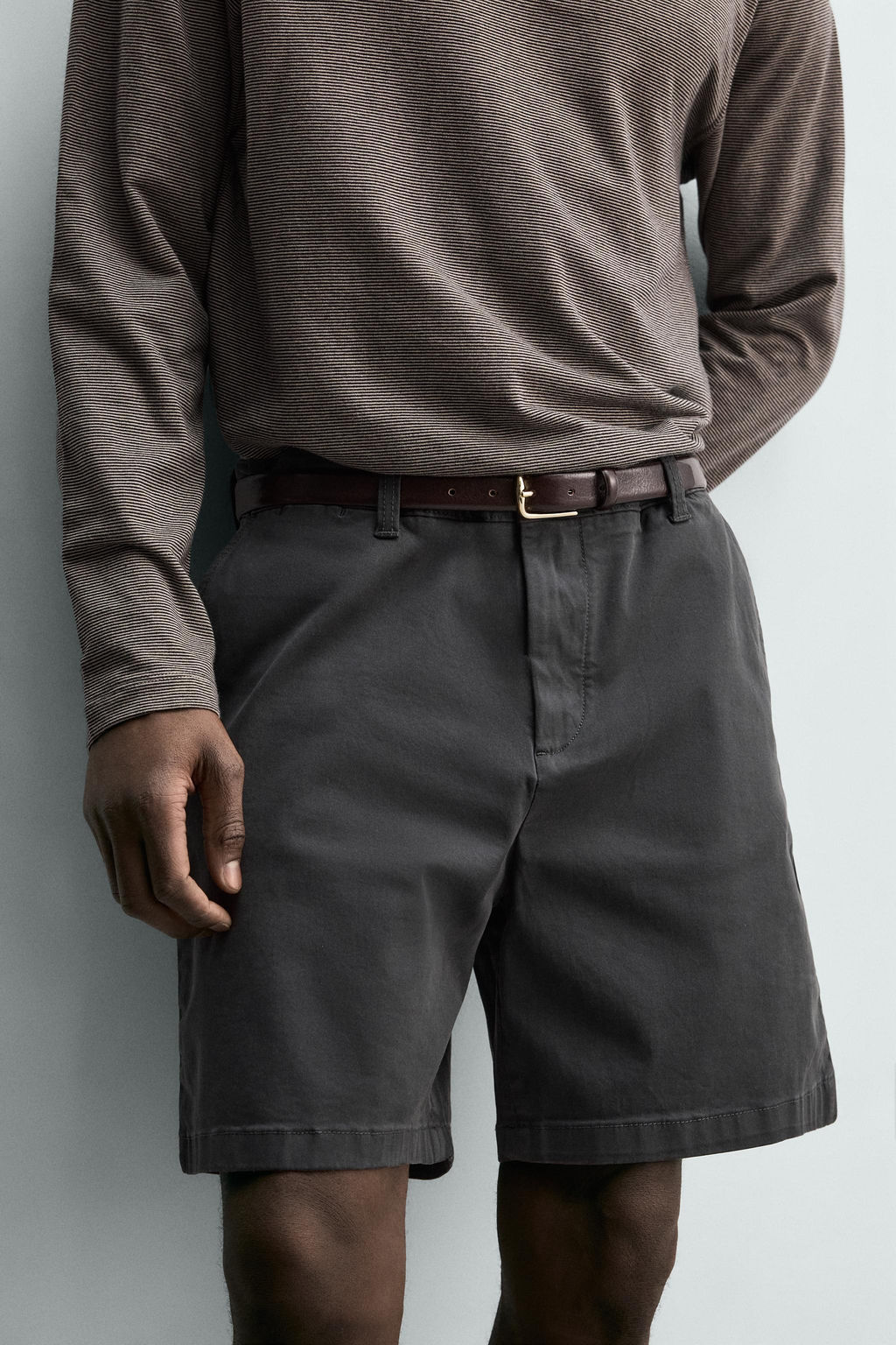 BERMUDA CHINO REGULAR FIT / Gris azul - Zara фото 5