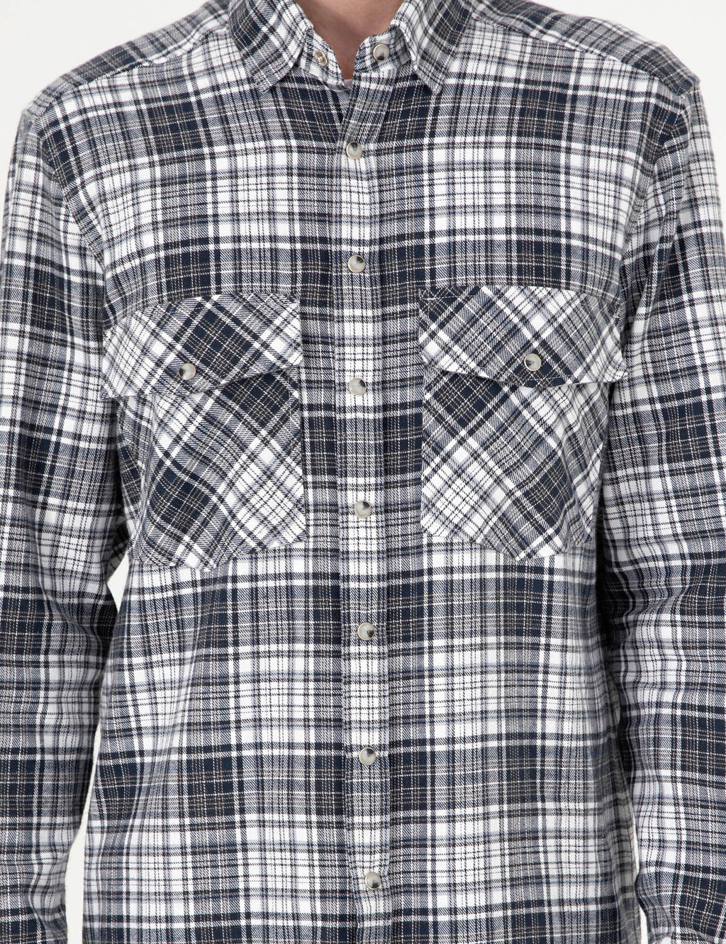 Lacivert Regular Fit Uzun Kollu G_mlek