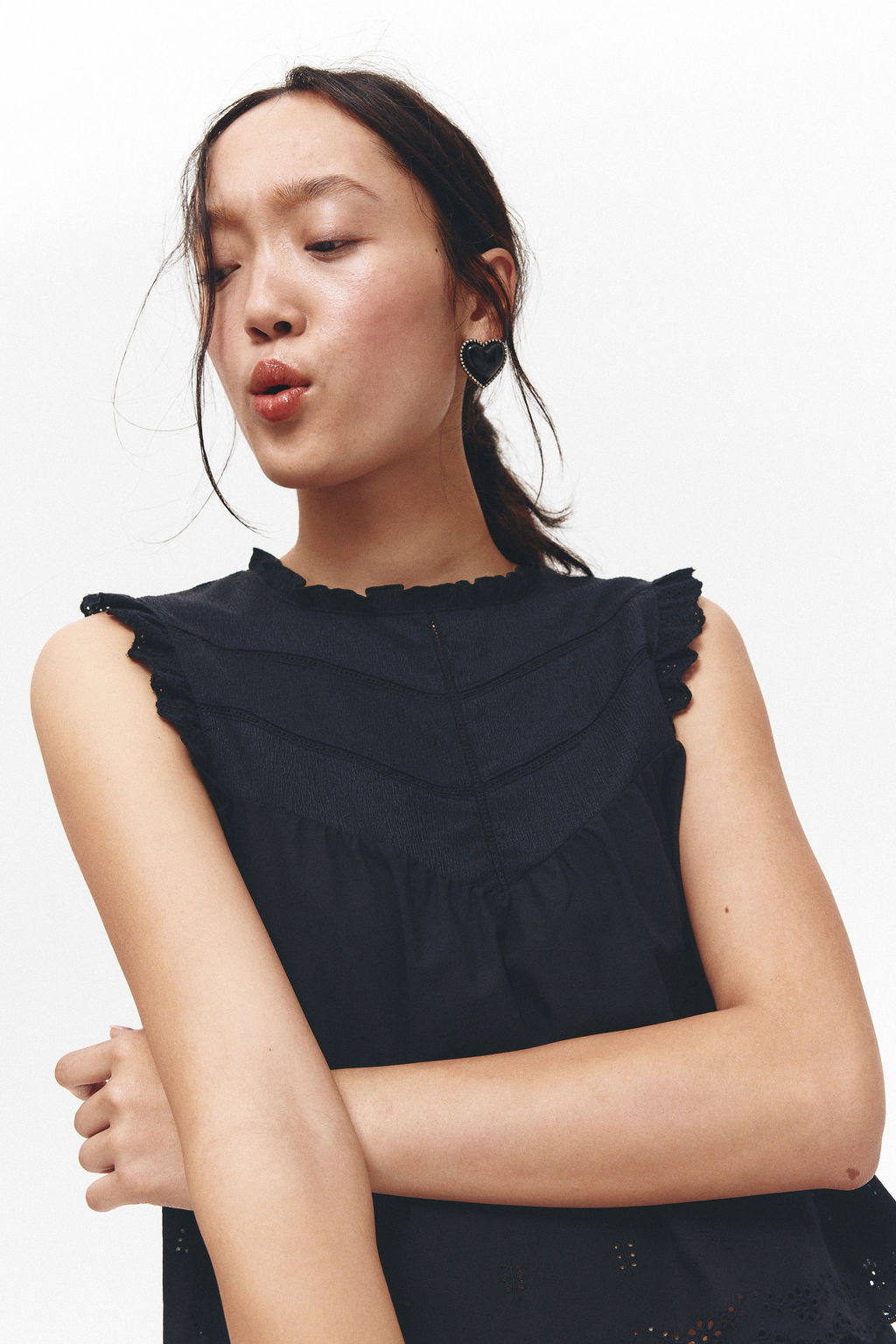 Top con ribetes de volantes - H&m фото 3