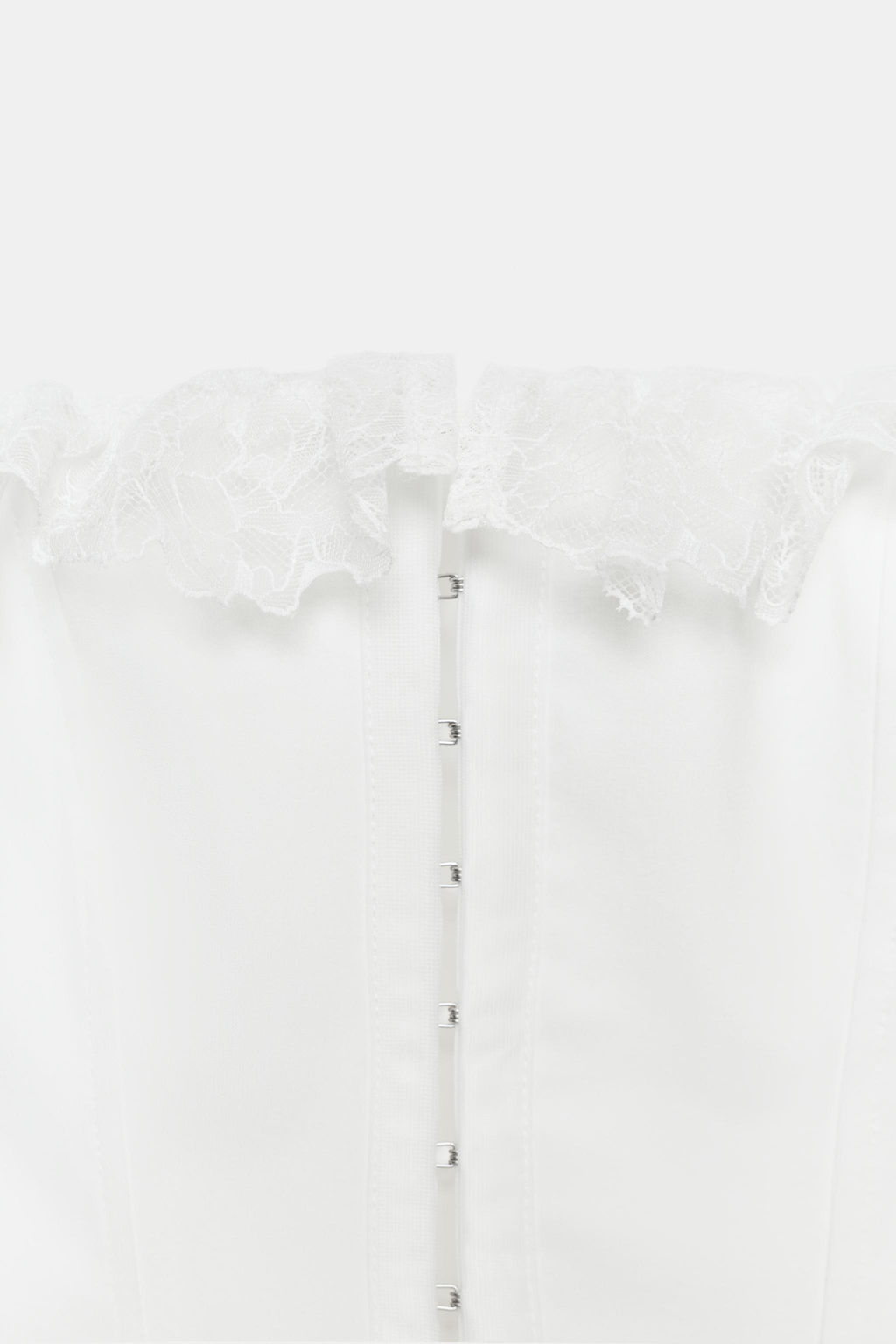TOP CORSETERO ENCAJE / Blanco