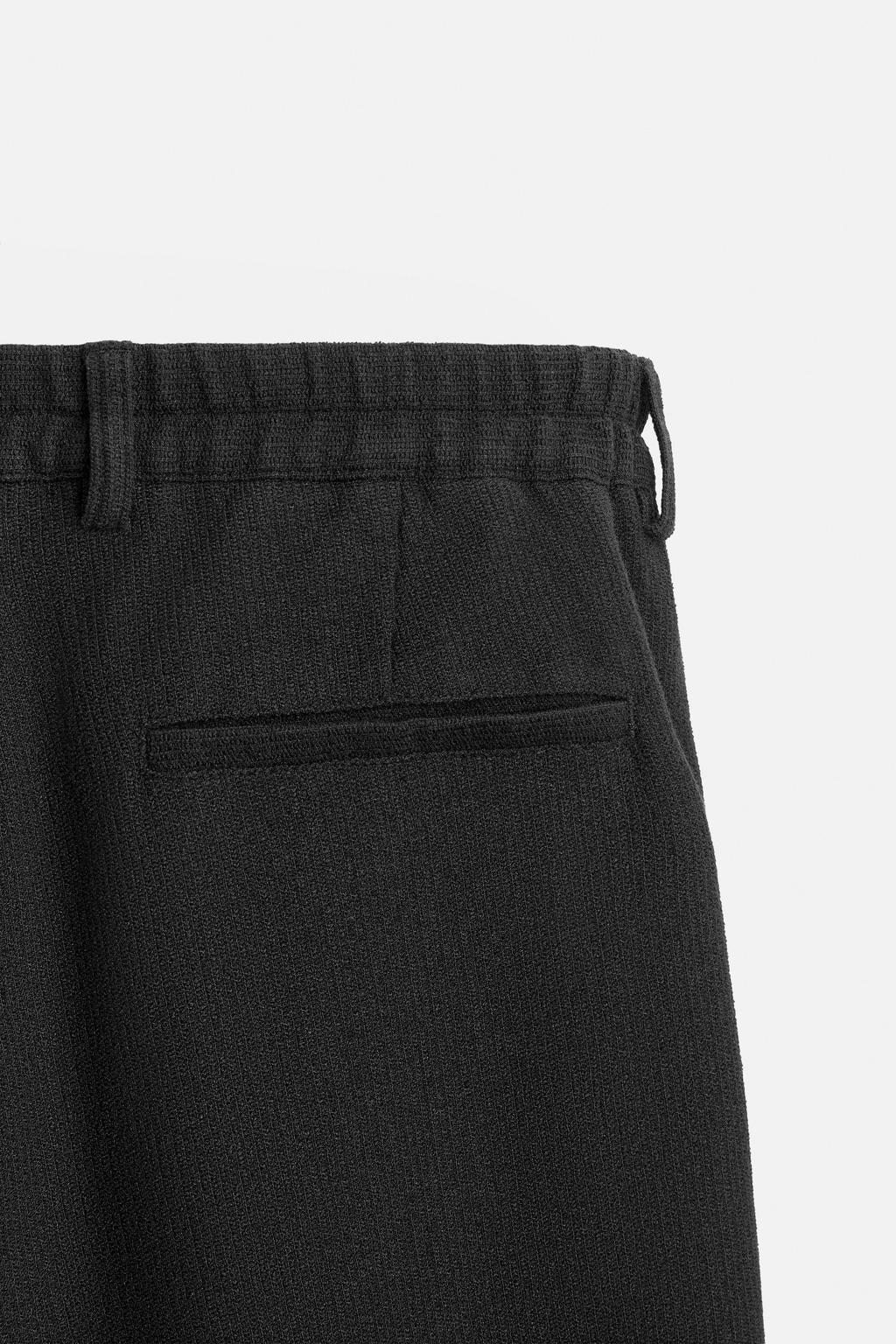 TEXTURED PLEATED TROUSERS - Zara фото 9