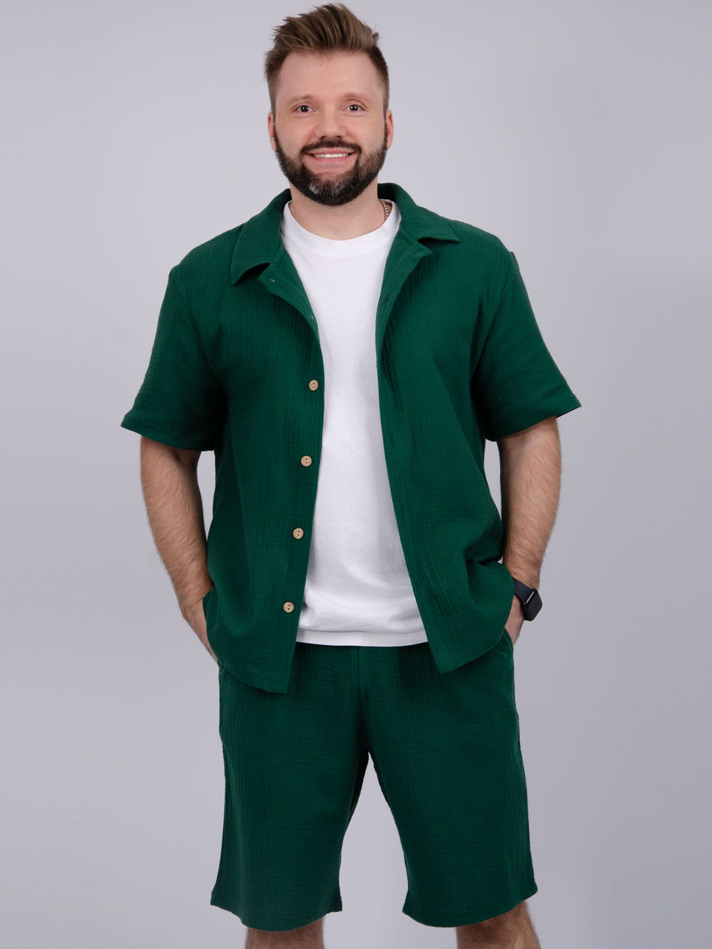 Костюм "Мэтью 2" зелёный, муслин