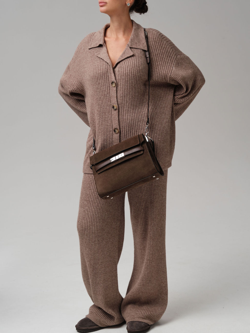 Замшевая сумка Rachel DBR 31361 кофе  фото 8