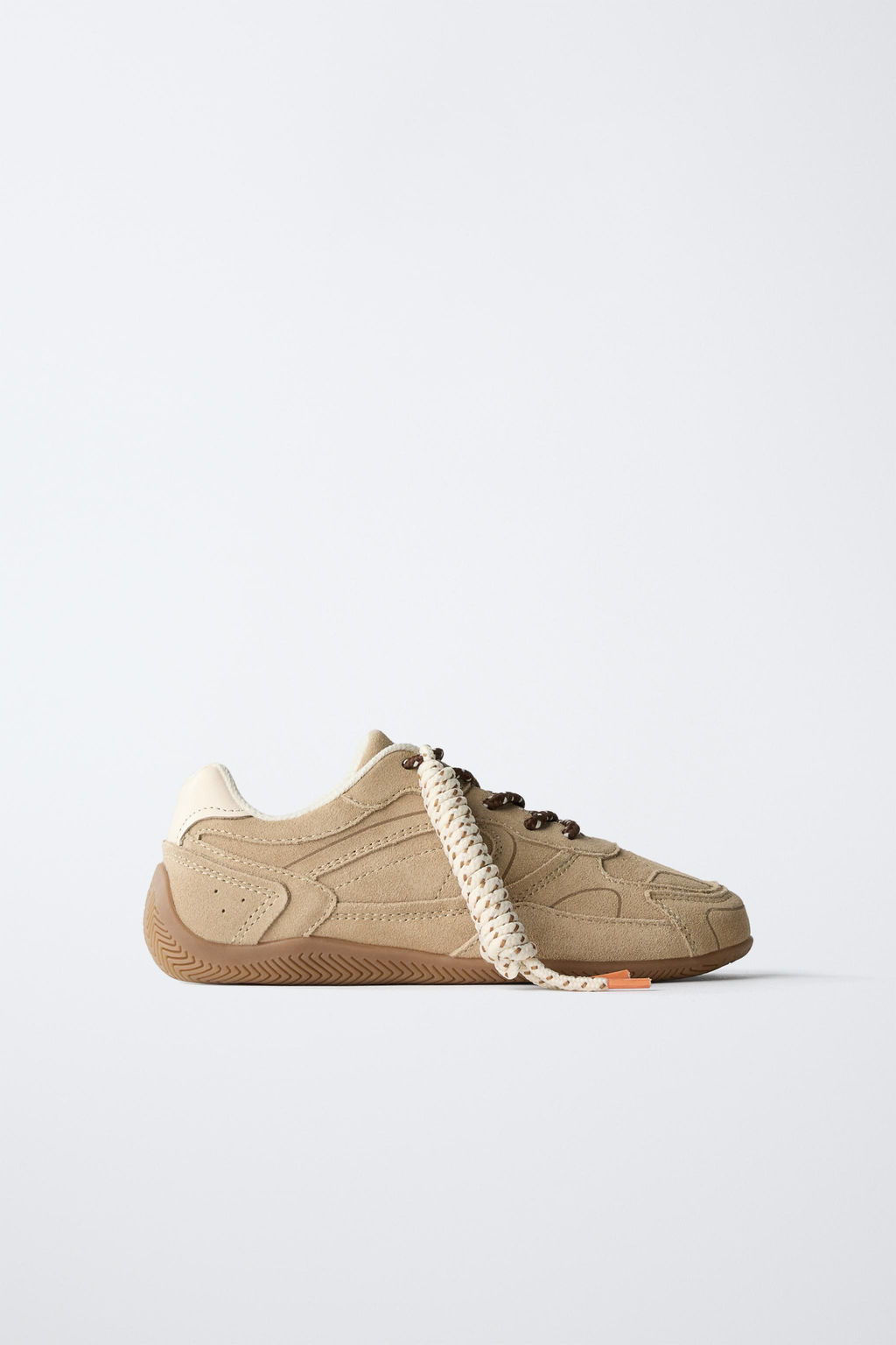 LEATHER LACE-UP PLIMSOLLS