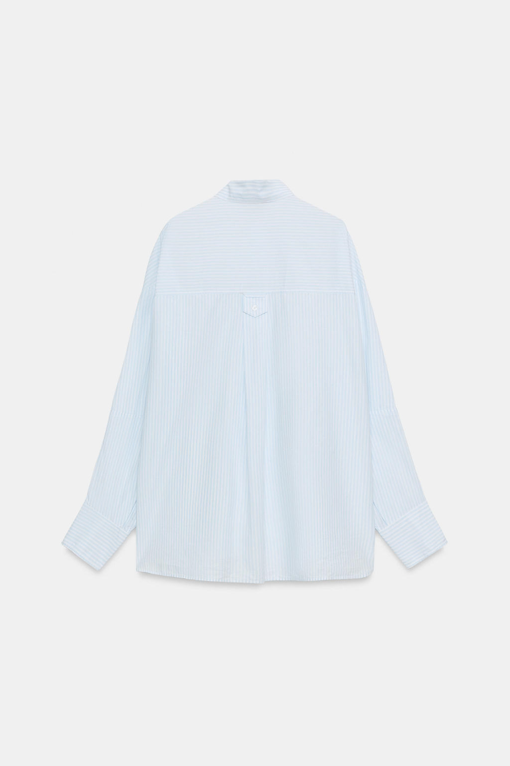 CAMISA OVERSIZE POPEL?N / Azul / Blanco - Zara фото 6