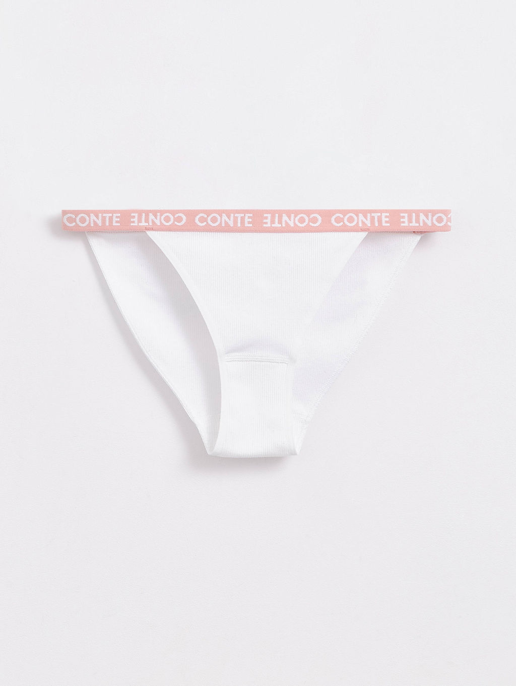 CONTE Трусы танга из хлопка в рубчик ACTIVE BASE LTA 1261 off-white - Conte elegant фото 2