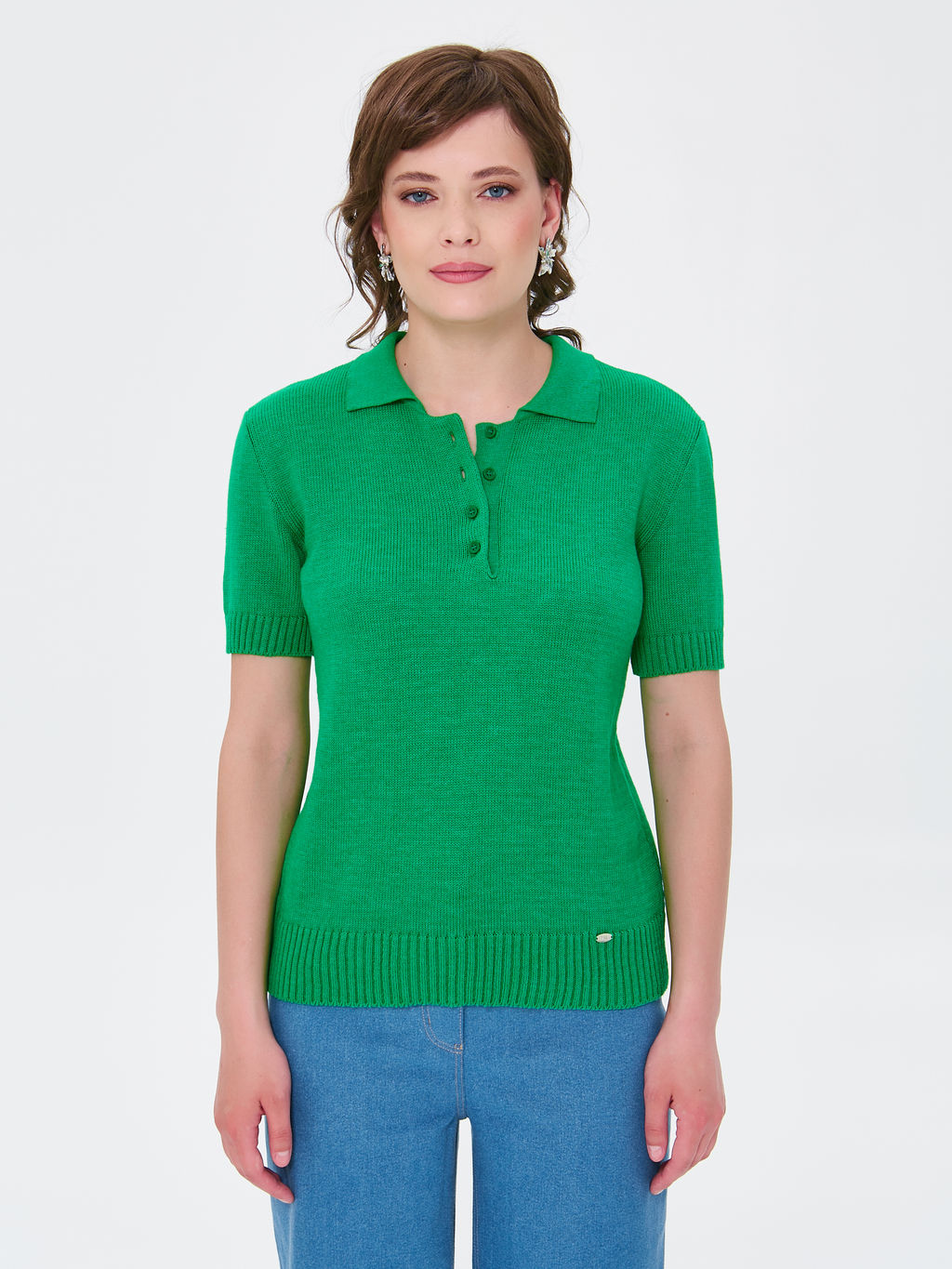 Футболка поло вязаная - Stilla фото 3