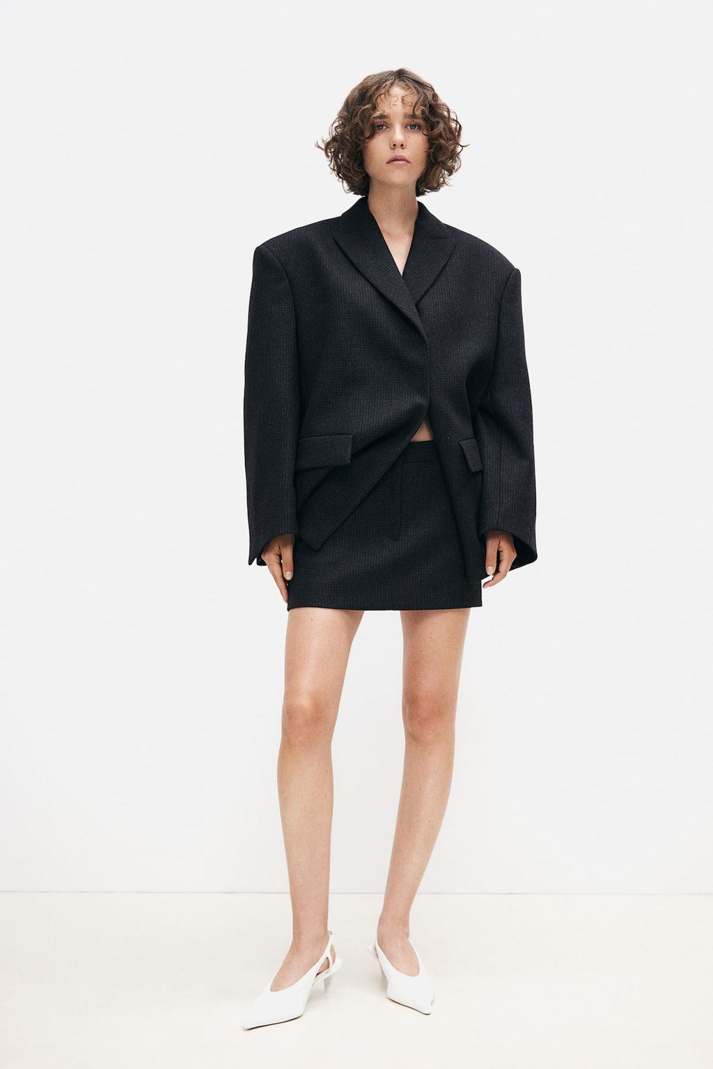 Minifalda sastre en mezcla de lana - H&m фото 2