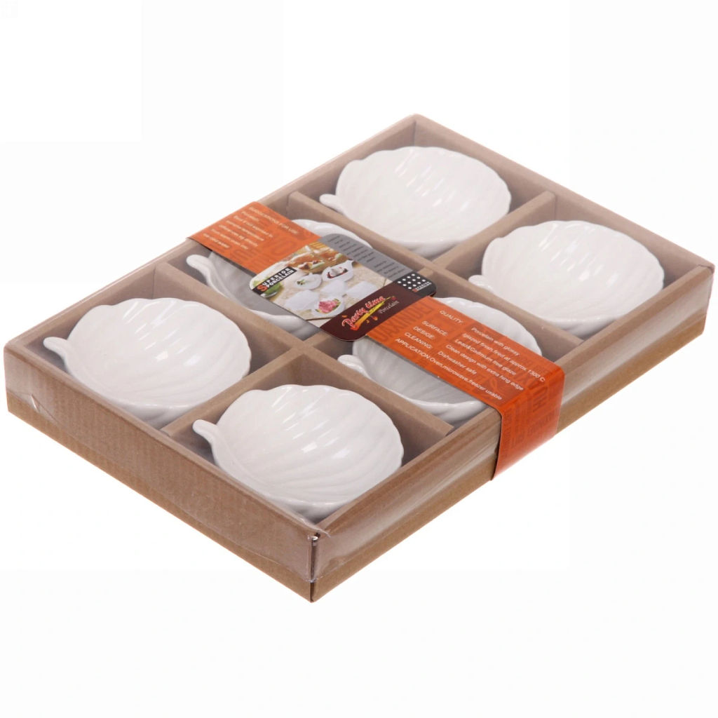 Набор соусников "White magic" 6шт "Листок" 100мл