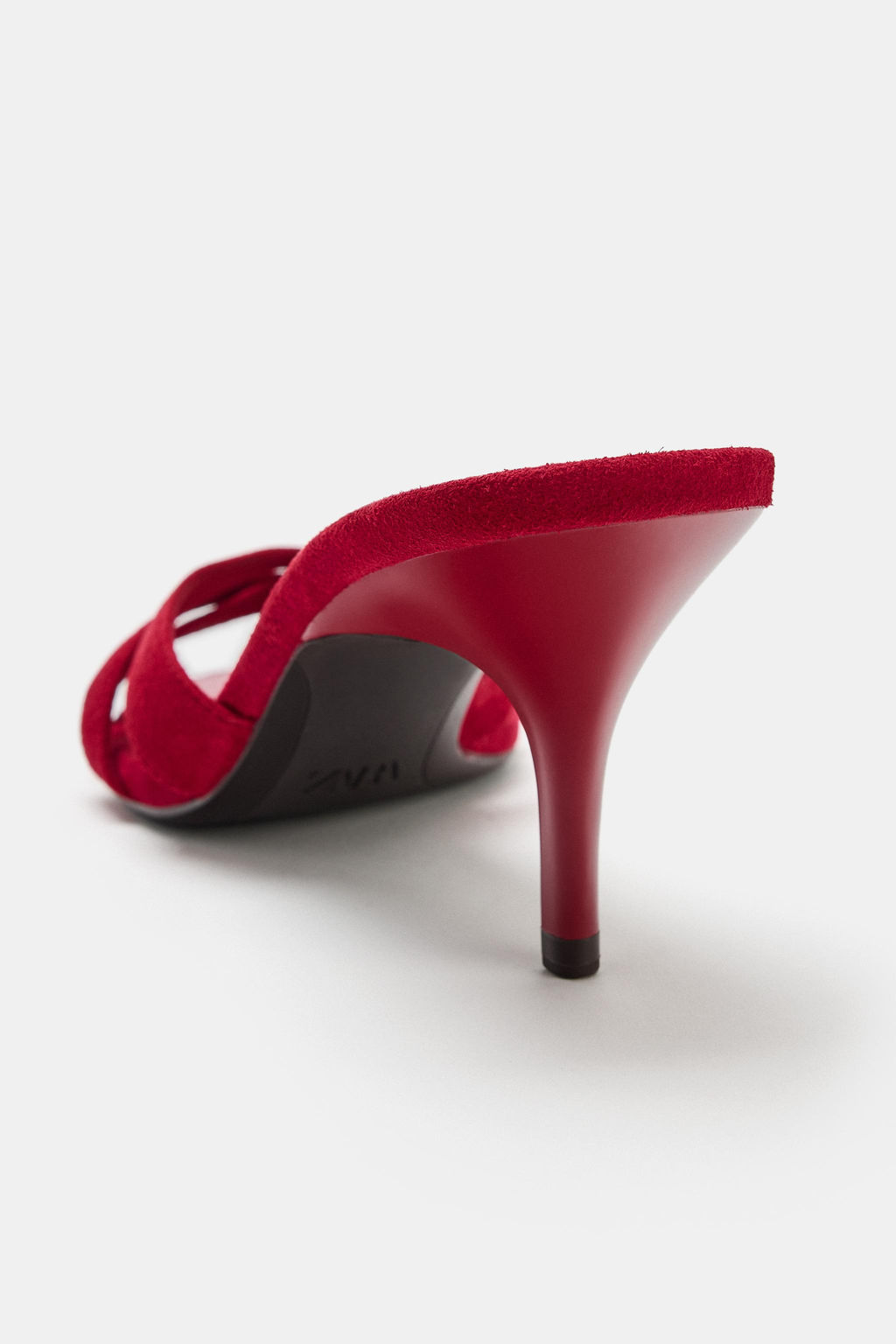 SANDALIA TAC?N PIEL / Rojo - Zara фото 5