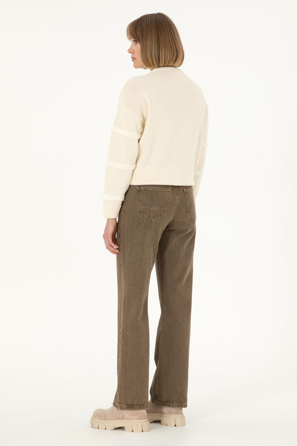 Женские светло-коричневые джинсовые брюки Неожиданная скидка в корзине - U.s. polo assn фото 4