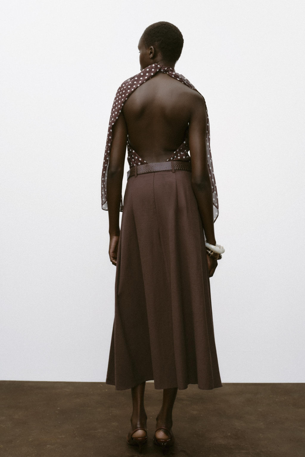 BELTED MIDI A-LINE SKIRT - Zara фото 15