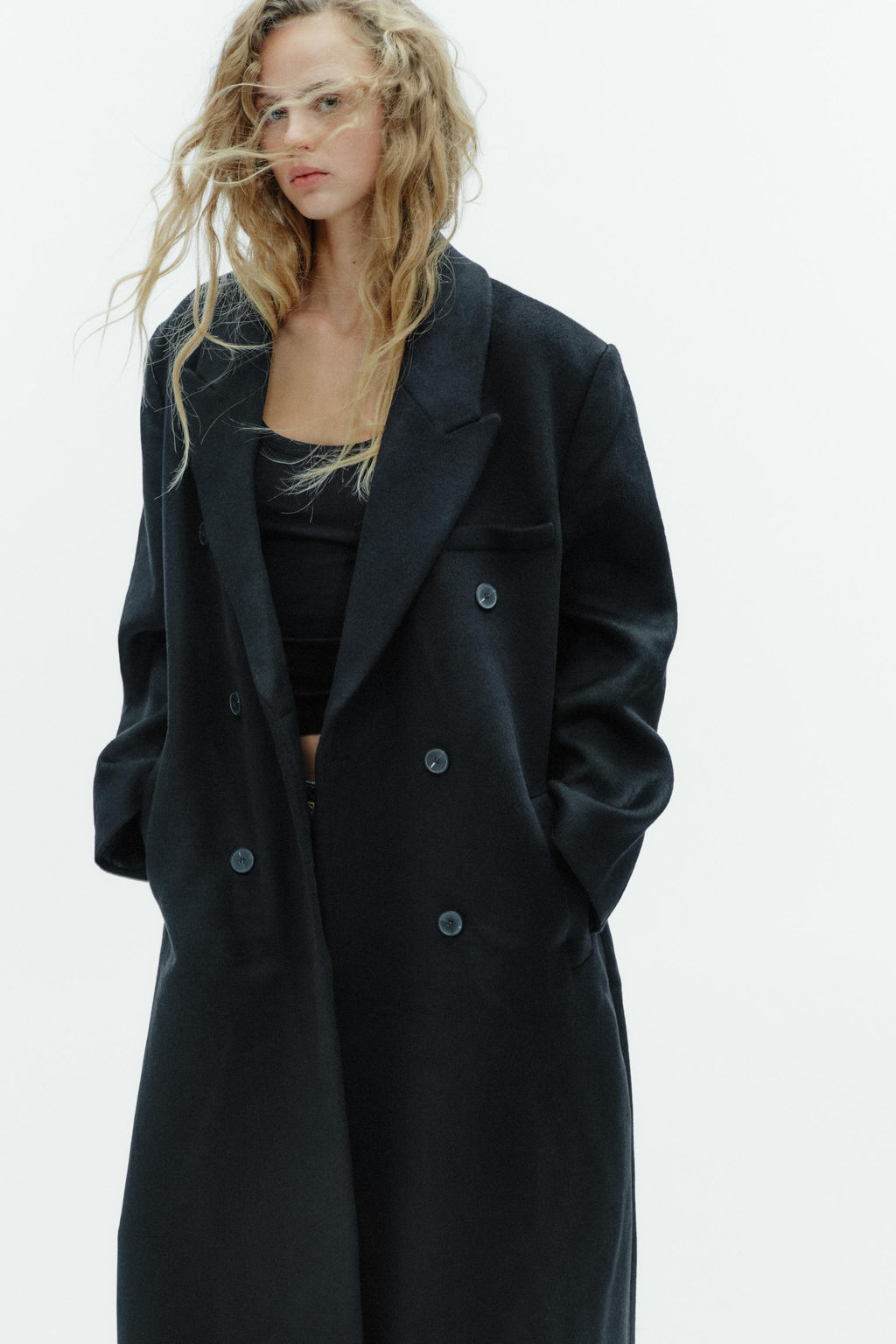 EXTRA LONG WOOL BLEND COAT - Zara фото 2