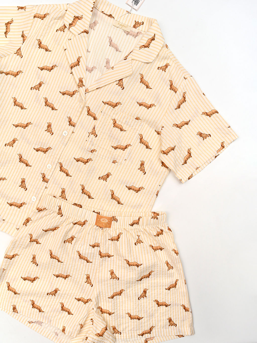 Пижама Indefini 5246TBD вискоза с хлопком молочный  фото 3