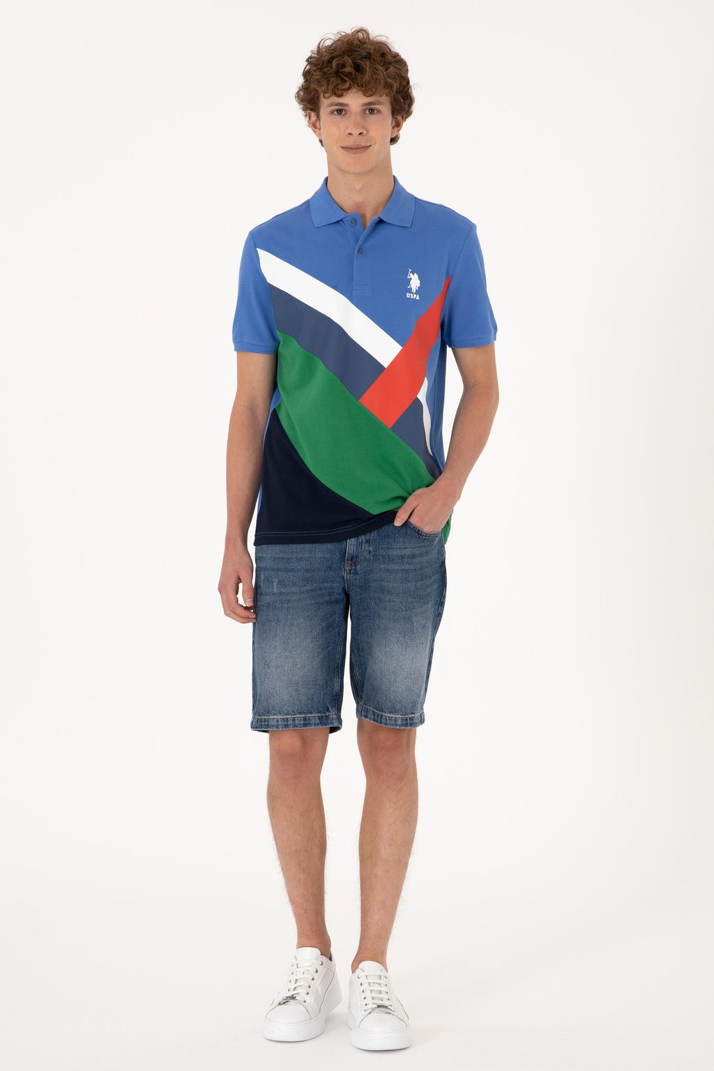 Erkek Regular Fit Polo Yaka _ndigo Ti__rt Sepette S_rpriz _ndirim - U.s. polo assn фото 4