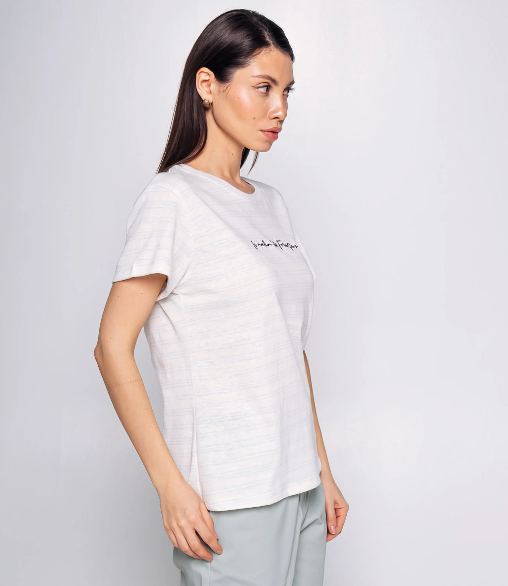 Футболка #КТ9102 (1), голубой, белый