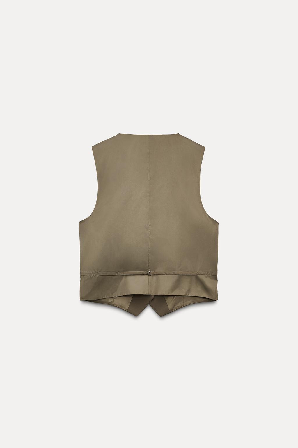 WAISTCOAT WITH CONTRAST BACK - Zara фото 5